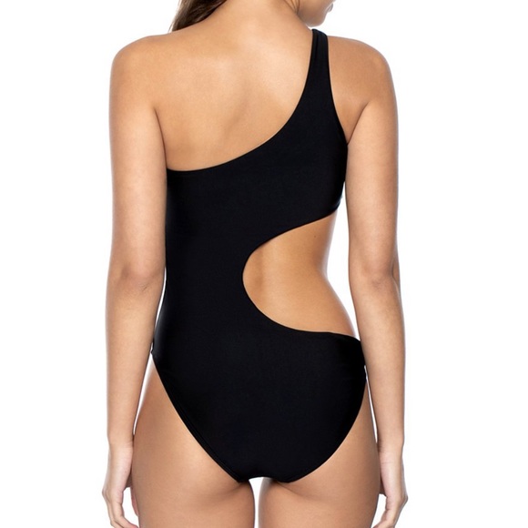 NWT PQ Chiani One Shoulder black One-Piece Suit - Picture 2 of 7